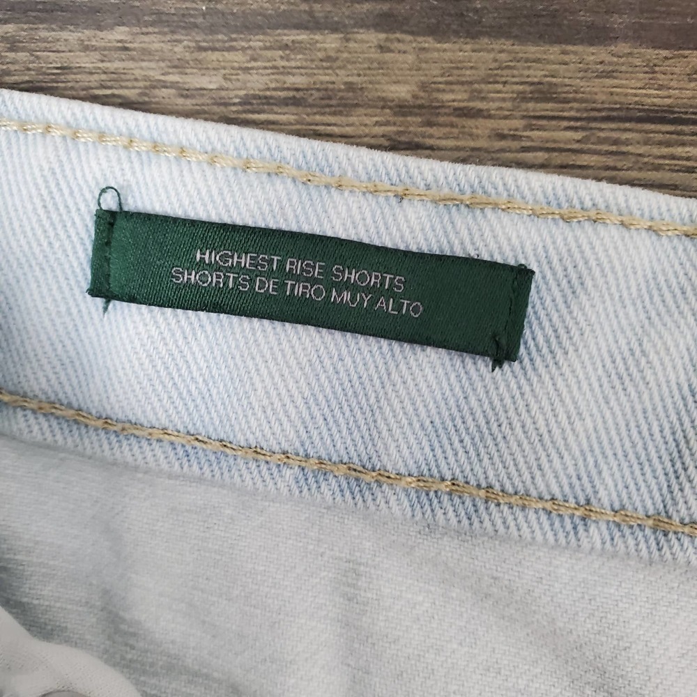 Wild Fable Women Denim Raw Hem Highest Rise Jean Shorts Size 12 - Picture 4 of 9